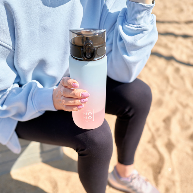 MOMO WAY Borraccia blu e rosa | ideale per i viaggi | BPA free | Tritan