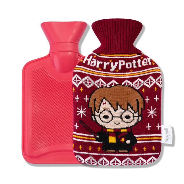 Borraccia dell'acqua calda di Harry Potter Originale, concessa in licenza da Warner Bros., scaldavivande con copertina in peluche 1 L
