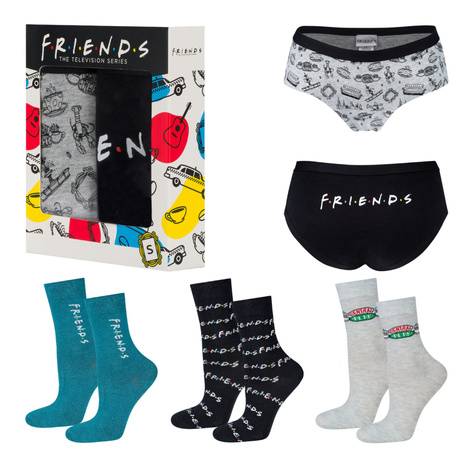 Set 2x mutandine da donna SOXO Friends e 3x calze da donna Friends | regalo per lei