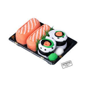 Set di 2 calzini da donna da uomo colorati SOXO sushi