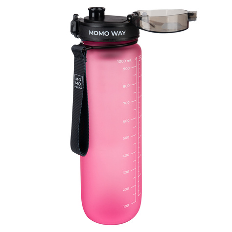 MOMO WAY Borraccia rosa scuro | ideale per i viaggi | BPA free | Tritan