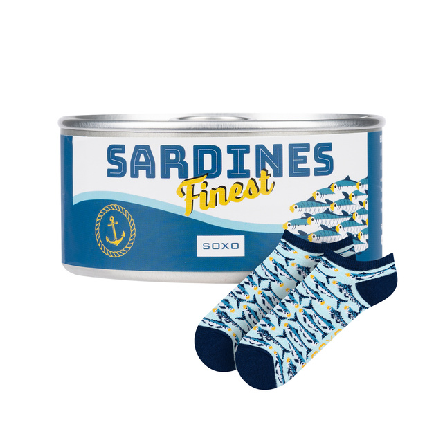 SOXO GOOD STUFF piedi colorati da donna divertenti sardine in lattina regalo