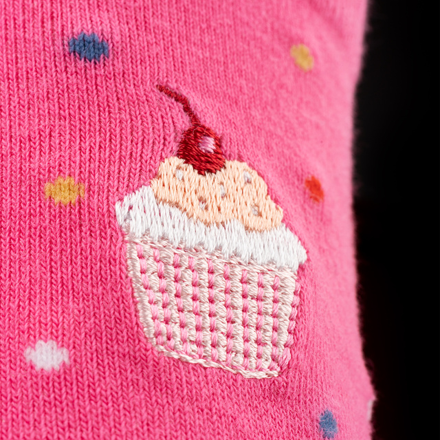 Calzini rosa SOXO cupcake da donna in confezione
