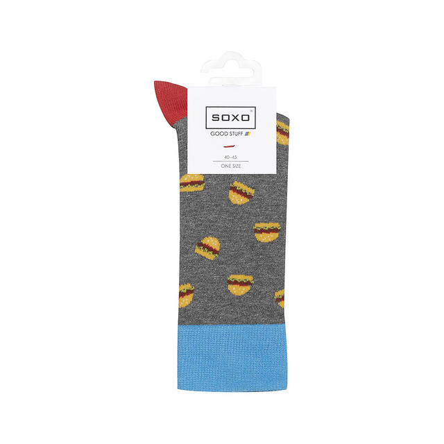 Set di 4 calzini da uomo SOXO GOOD STUFF in scatola per pizza
