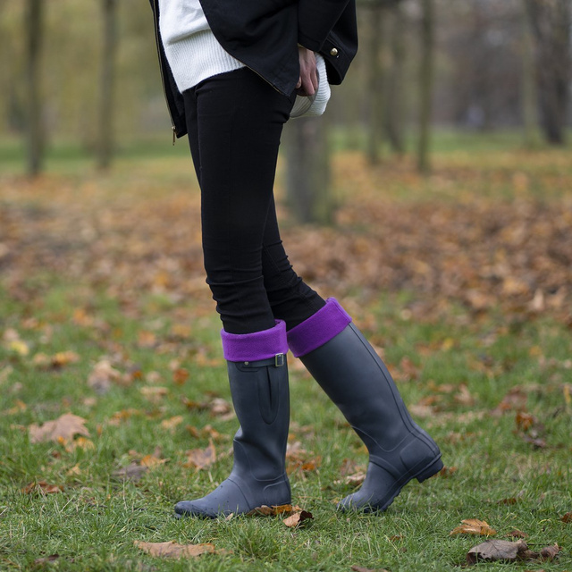 Calzini da donna classici SOXO per stivali di gomma suola ABS viola