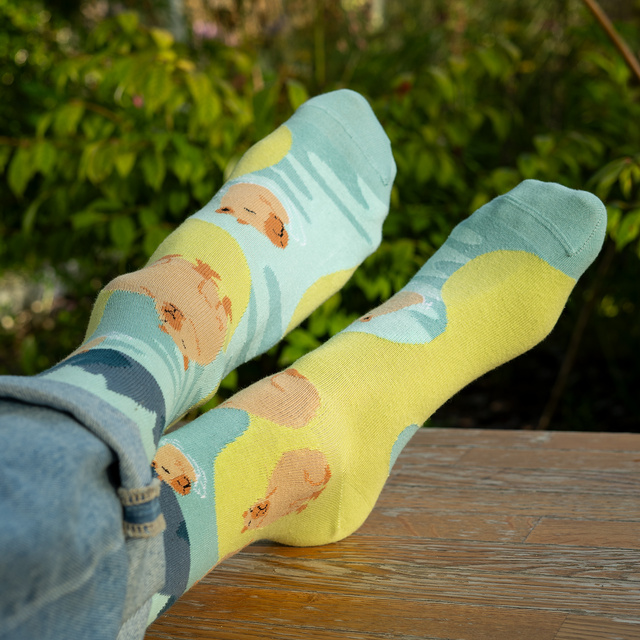 Calzini SOXO da uomo con capibara nella vasca da bagno - 2