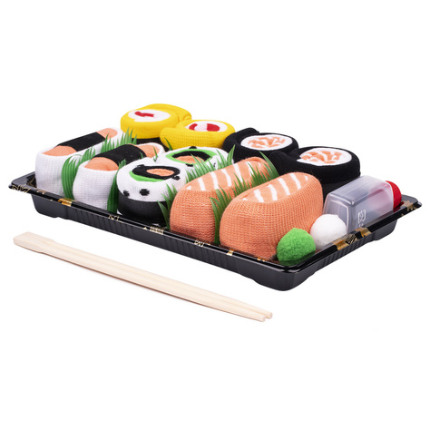 Set di 5 calzini colorati SOXO sushi in una scatola