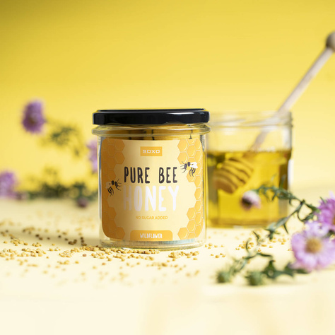 Coloratissimi SOXO GOOD STUFF Calzini Pure Bee Honey in un divertente barattolo 