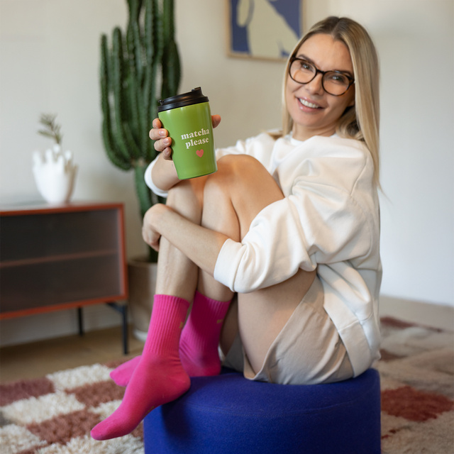 Set Regalo Calzini Matcha + Tazza Termica
