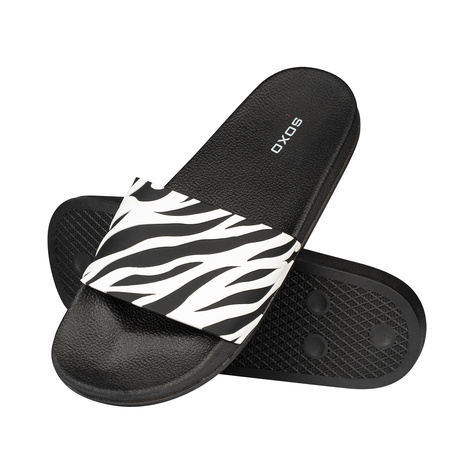 Premium Donna Uomo SOXO Zebra Beach Flip Flops | Ideale per vacanze estive e piscina | Gomma