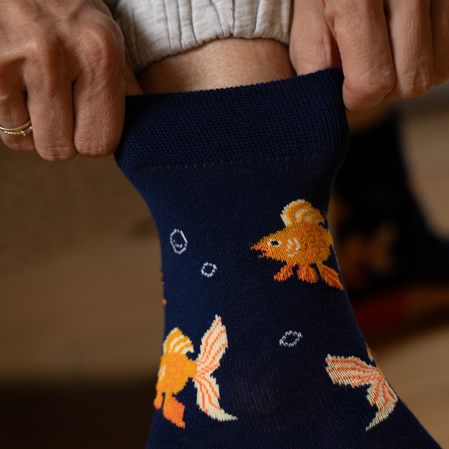 Calzini SOXO da donna con pesce d'oro  