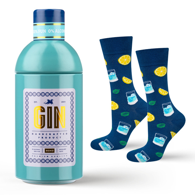 Calze colorate da uomo SOXO Gin in bottiglia 