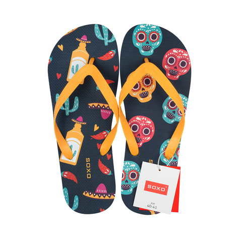 Comfort Donna Uomo SOXO Beach Flip Flops | Allegro Teqila e Messico | Ideale per vacanze al mare e in piscina