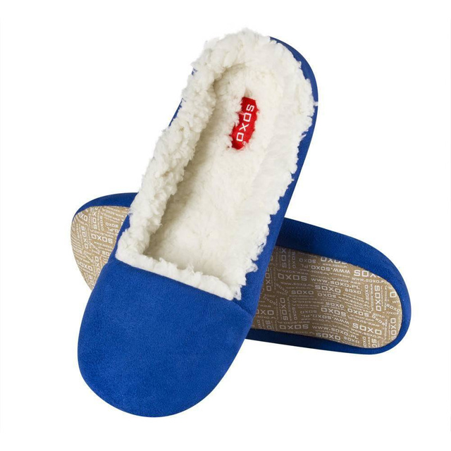 Pantofole da donna ballerine SOXO suola morbida azzurro