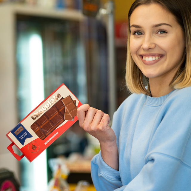 Calzini regalo da donna SOXO | barretta di cioccolato | Happy Gift