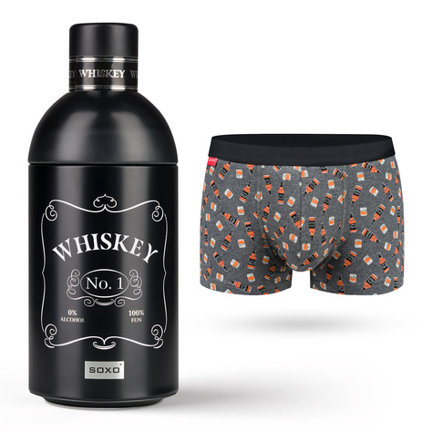 Boxer da uomo di whisky in una bottiglia SOXO | Un'idea per un regalo