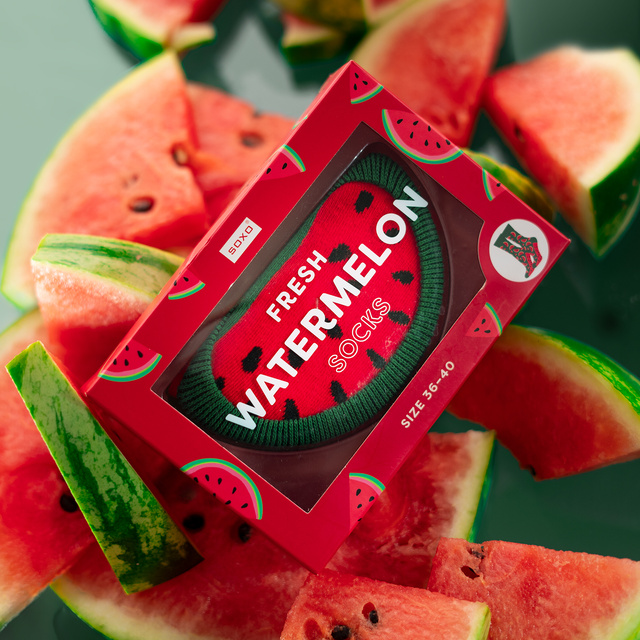 Calzini da donna SOXO | Anguria in scatola | Divertente idea regalo