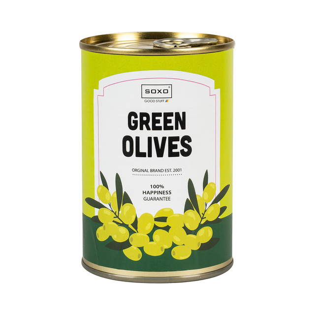 Divertenti calzini olive in scatola SOXO BUONO STUFF per un regalo