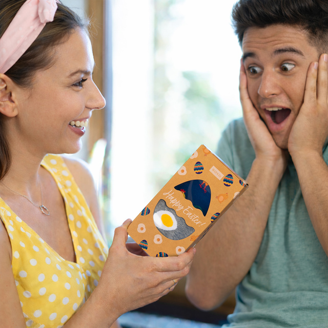 Calzini SOXO da uomo con uovo e galletto in confezione - 2 paia