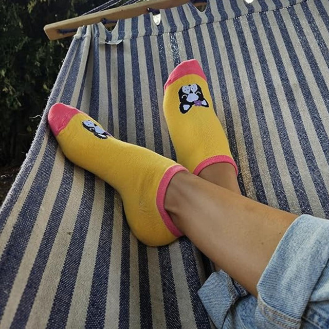 Set di 5x cani da piede colorati per donna SOXO