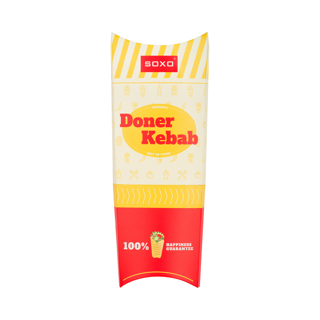 Set di 2 calzini da uomo SOXO colorati | kebab | regalo divertente per uomo | colori