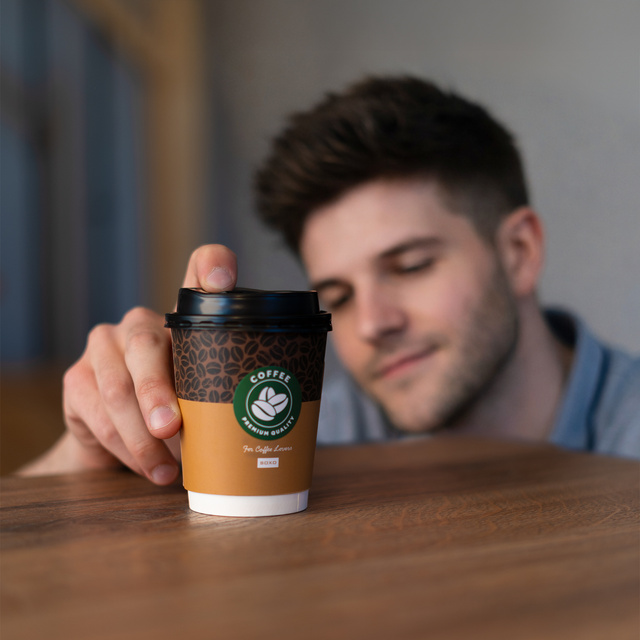 Calze da uomo Soxo caffè in tazza