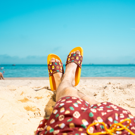 Infradito da spiaggia da donna per uomo SOXO Birra | Perfetto per una vacanza al mare e una piscina | Materiale in gomma