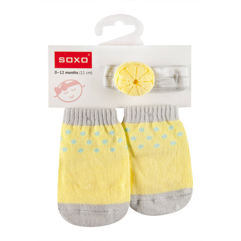 Set di calzini gialli SOXO per bambini con fascia