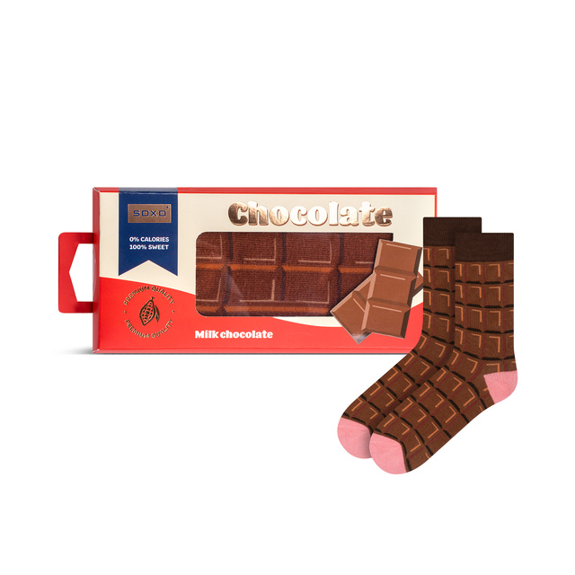 Calzini regalo da donna SOXO | barretta di cioccolato | Happy Gift