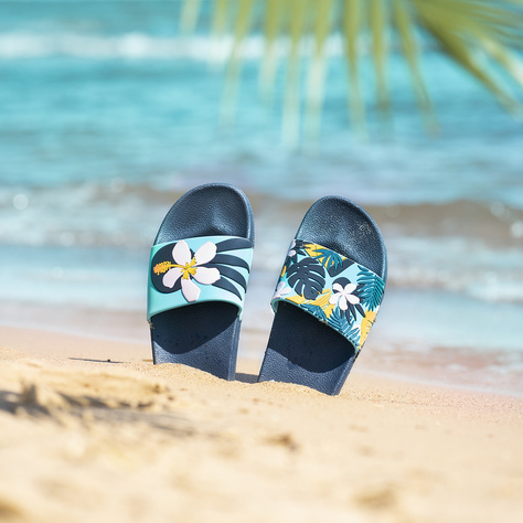 Premium Donna Uomo SOXO Beach Flip Flops in Floral | Ideale per le vacanze estive e la piscina | Gomma