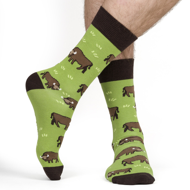 Set di 4 calzini da uomo SOXO GOOD STUFF in scatola per pizza