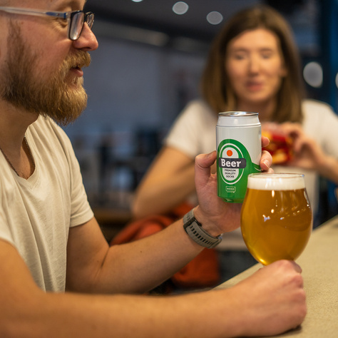Calzini da uomo SOXO | Hamburger in scatola | Birra in lattina | Regalo divertente per lui