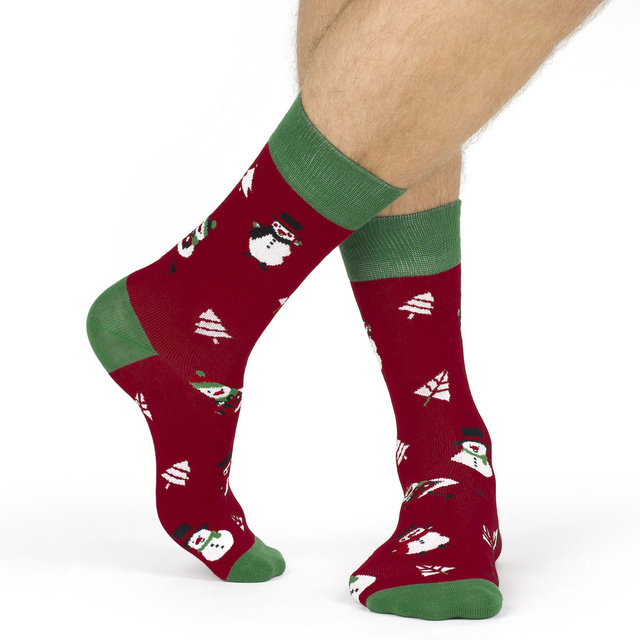 Calendario dell'Avvento | Regalo di Natale | Mikolajki | per lui | Set di 6 calzini da uomo colorati SOXO GOOD STUFF