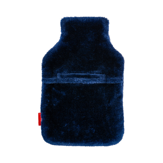 Borsa dell'acqua calda SOXO gattino con cuore, blu navy, 1,8 L