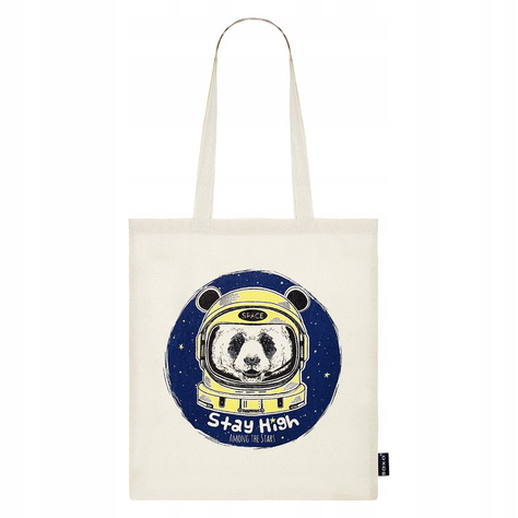 Shopping bag in cotone SOXO natural STAY HIGH cosmos