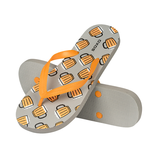 Comfort Donna Uomo SOXO Beach Flip Flops | Allegro e colorato in birra | Perfetto per le vacanze in spiaggia e in piscina