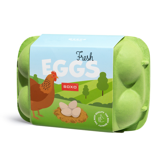 Calzini Colorati da Uomo SOXO Uova di Campagna - 3 paia