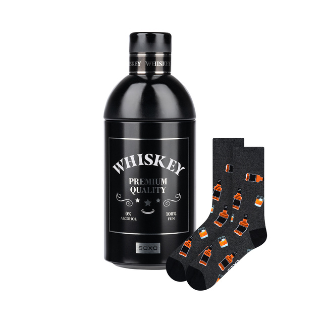 Calzini colorati da uomo SOXO GOOD STUFF | Whisky in bottiglia | regalo per lui