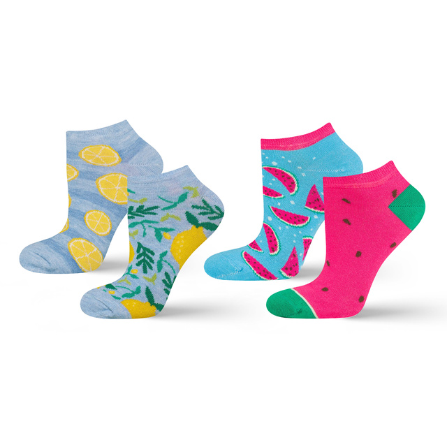 Set di 2 calzini colorati SOXO da donna | modelli di frutta