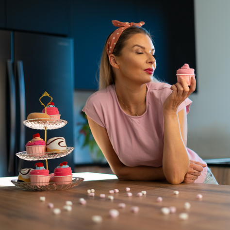 SOXO calzini luminosi da donna in confezione da cupcake - 2 paia