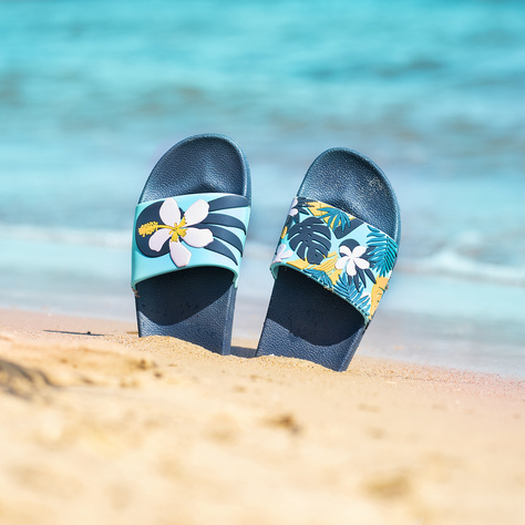 Premium Donna Uomo SOXO Beach Flip Flops in Floral | Ideale per le vacanze estive e la piscina | Gomma