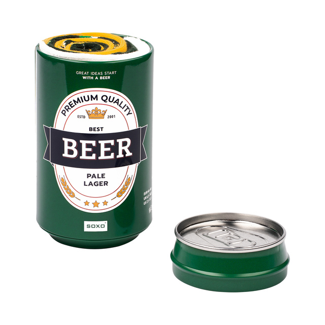 Calzini colorati da uomo SOXO GOOD STUFF, divertente birra Pale Lager in latta regalo