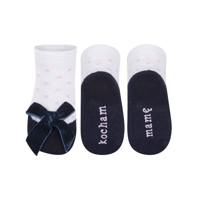 SOXO calzini neri per bambini ballerine con scritta