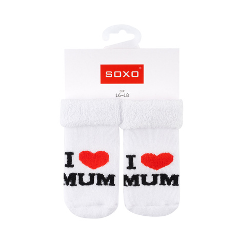 Set di 3x calzini SOXO per bambini blu navy con scritta 