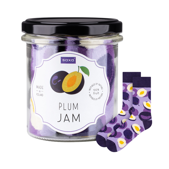 SOXO GOOD STUFF calzini da donna plum jam in barattolo