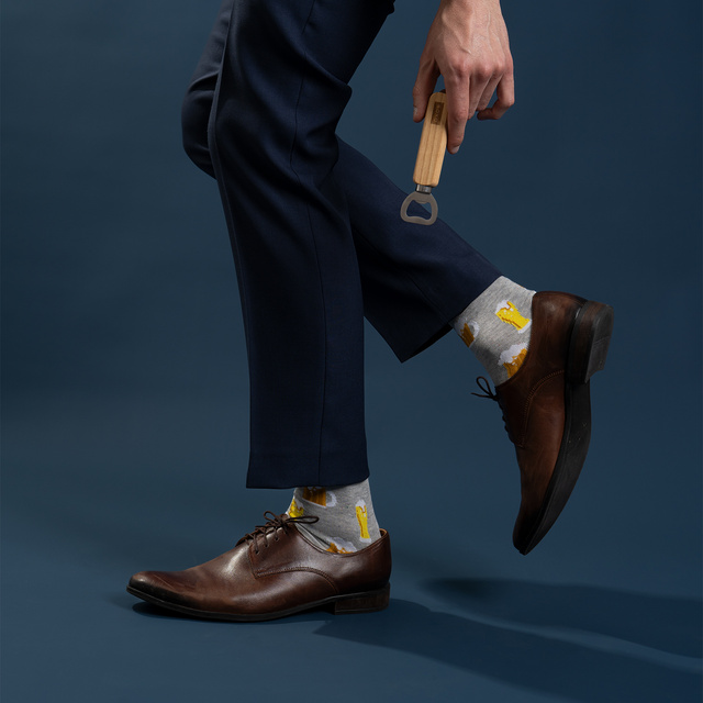 Set di calzini da uomo SOXO Cheers – 2 paia e un apribottiglie