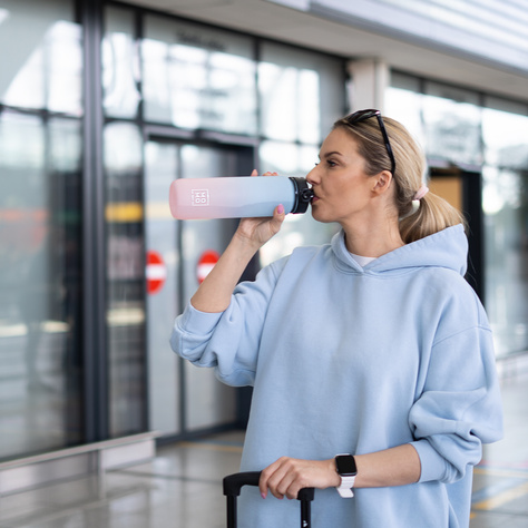 MOMO WAY Borraccia blu e rosa | ideale per i viaggi | BPA free | Tritan