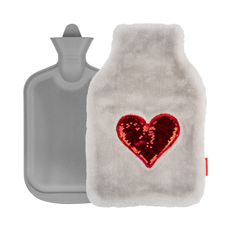 Borsa dell'acqua calda SOXO heart grey 1,8 l