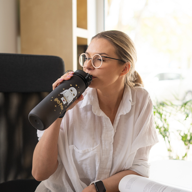 Borraccia 1L nera | resistente e pratica | Harry Potter