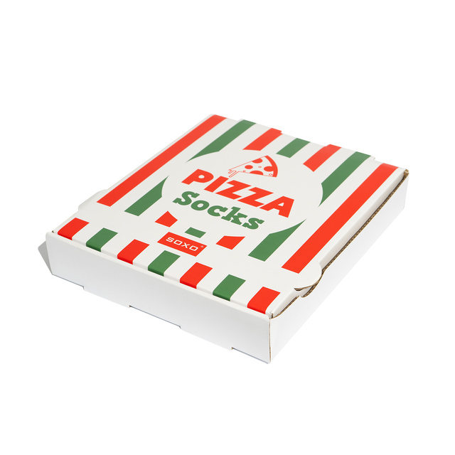 Set di 4 calzini da uomo SOXO GOOD STUFF in scatola per pizza